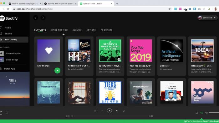 Spotify Web播放器