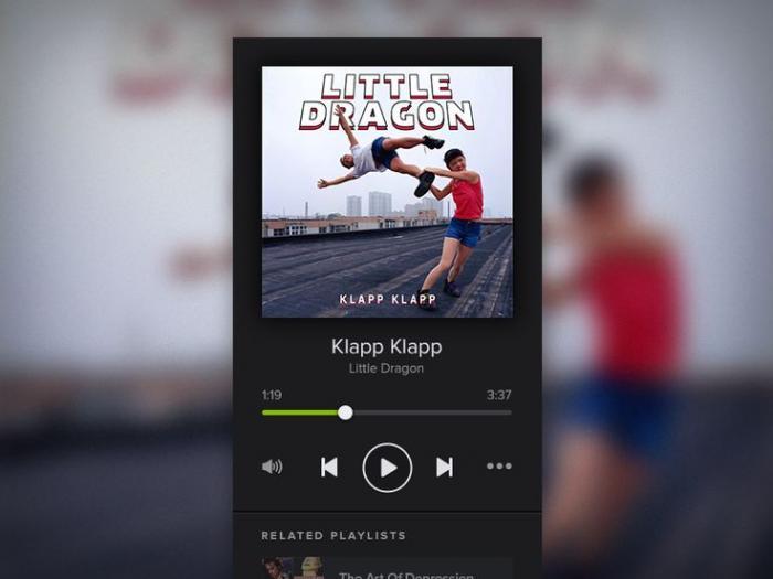 reproductor web de Spotify